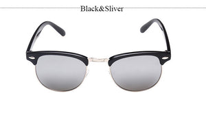 Classic Half Metal Club Sunglasses Men Women Brand Designer Glasses Mirror Sun Glasses
