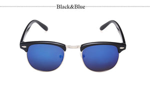Classic Half Metal Club Sunglasses Men Women Brand Designer Glasses Mirror Sun Glasses