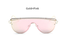 2017 New Oversized Women Flat Top Sunglasses Fashion Korea Steampunk Mirror Sun Glasses Brand Designer Big Size Goggles