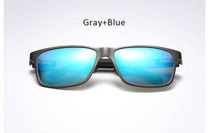 Men's Aluminium Magnesium Polarized Driving Sunglasses Men Square Mirror Sun Glasses For Male