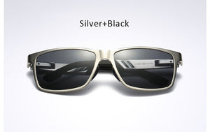 Men's Aluminium Magnesium Polarized Driving Sunglasses Men Square Mirror Sun Glasses For Male