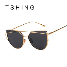 TSHING 2017  Fashion Children Cat Eye Sunglasses Boys Girls Brand Designer Mirror Cateye Sun Glasses Retro Kids Sunglasses UV400