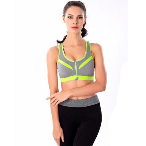 Professional Shockproof Zipper Sports Bra at Affordable Price