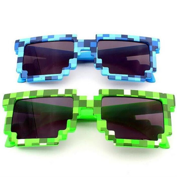 Sunglasses Creeper Glasses Square Novelty Mosaic Sun Glasses Men Women Boys Children Pixel abstract Eyewares