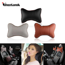 PU Leather Car Neck Pillow Memory Foam Fabric