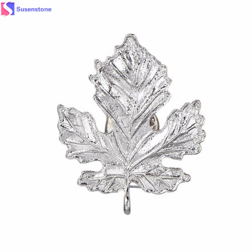 2016 new arrival Korean Women Maple Leaf Alloy Corsage Brooch Collar Pin Jewelry 2  colours fashion ornamentation high quality