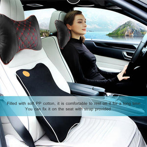 Auto Seat Cover Head and Neck Rest Cushion Pillow for Car