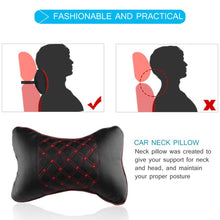 Car Leather Headrest Neck Pillow at Discounted Price