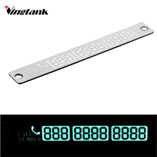 Temporary Car Parking Card Luminous Telephone Number Card Notification Sucker Plate Car Styling Phone Number Card