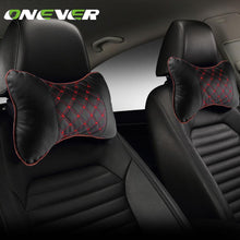 Car Leather Neck Pillow Pad Auto Headrest