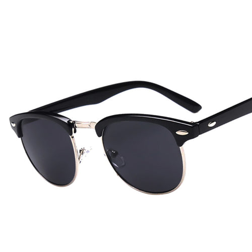 Classic Half Metal Club Sunglasses Men Women Brand Designer Glasses Mirror Sun Glasses