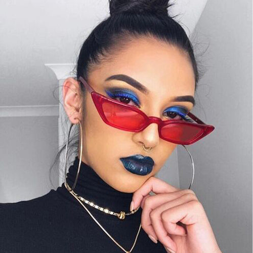 Small Cat Eye Sunglasses Women 2018 New Fashion Brand Designer Mirror Cateye Sun Glasses For Female Shades