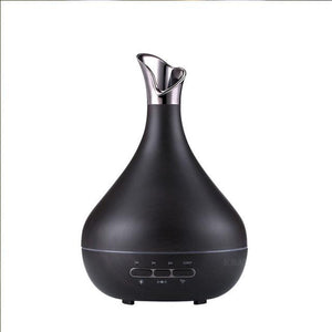 Ultrasonic Air Humidifier with Wood Grain LED Lights for Office or Home