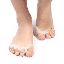 ETEREAUTY Pair of Five-Ring Gel Toe Separators & Pair of Dual-Ring Toe Spacers Toe Stretchers for Bunions Pain Relief Sore Toe Stretcher Gel Toe Protector Spacers Pads