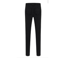 Lady Zip Pencil Pants High Waisted Stretch Leggings Trousers Pants BK/S