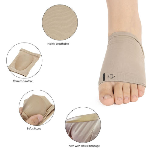 1 Pair Flat Feet Orthotic Plantar Fasciitis Arch Support Sleeve Cushion Pad Heel Spurs Foot Care Insoles foot Pad Orthotic Tool