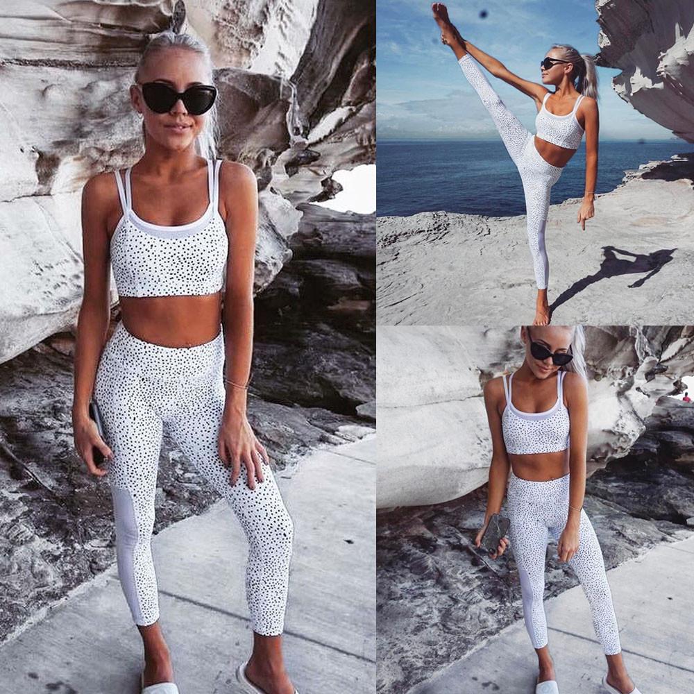 Women Yoga Fitness Leggings Running Gym Stretch Sports Pants Trousers
