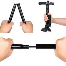 Adjustable Walking Stick with LED Light and Cushion Handle