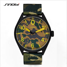 SINOBI luxury brand camouflage nylon air force Army waterproof quartz watch