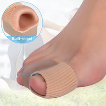 Pack of 4 Hammer Toe Straightener Protector Sleeve Tube with Big Toe Gel Spacers For Overlap Toes in Shoes